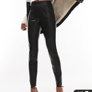Black leather pants topshop